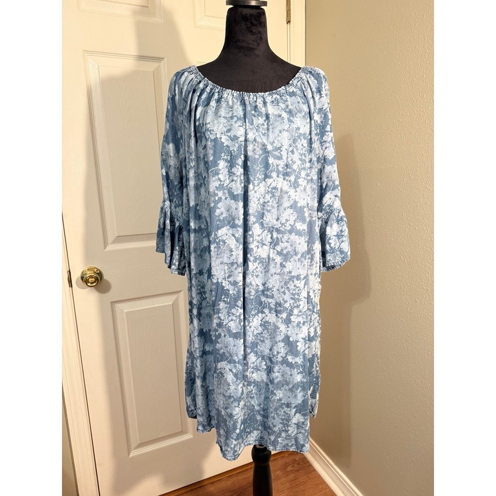 Ruby Rd. Blue Flutter Dress